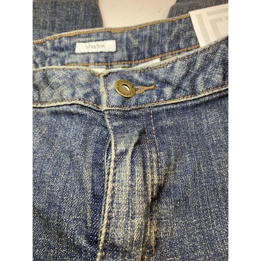 Liz Claiborne Size 12 Jeans Capri Dark Vintage Wash‎ Denim Short Stretch ~ New